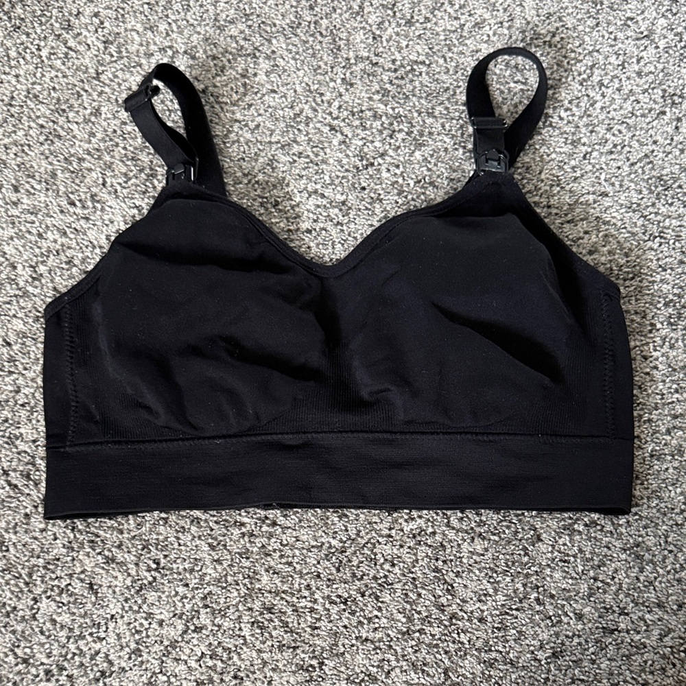Black Nursing and Pumping Bra
